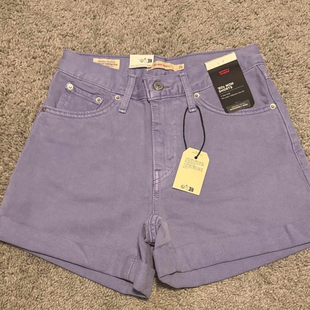 Levi's Women's Lavender High-Waisted Shorts Sz 25 ‘80s Mom Shorts